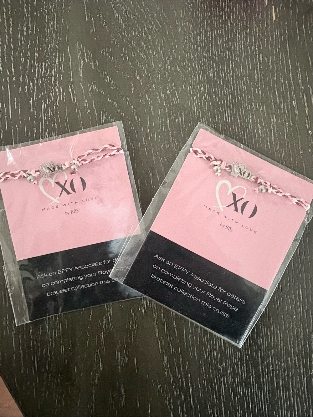 Effy Pink and White Twisted Cord Bracelet Duo